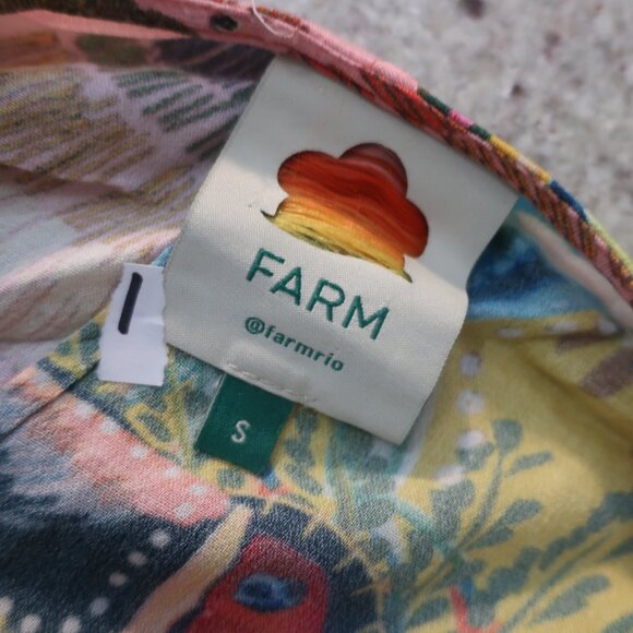 Womens Farm Rio Pink Multicolor (Item- 1) Birds in The Wild Wrap Maxi Dress S - Picture 16 of 16